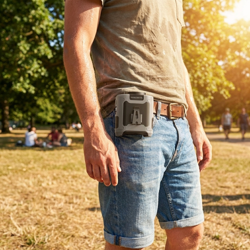 10000mAh Outdoor Portable Waist Fan lifestyle