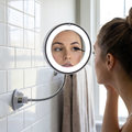 10X LED mirror on suction cup lifestyle